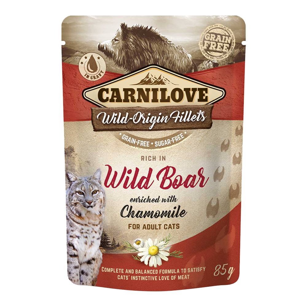 Carnilove - Wild Boar enriched with Chamomile for Adult Cats 85g