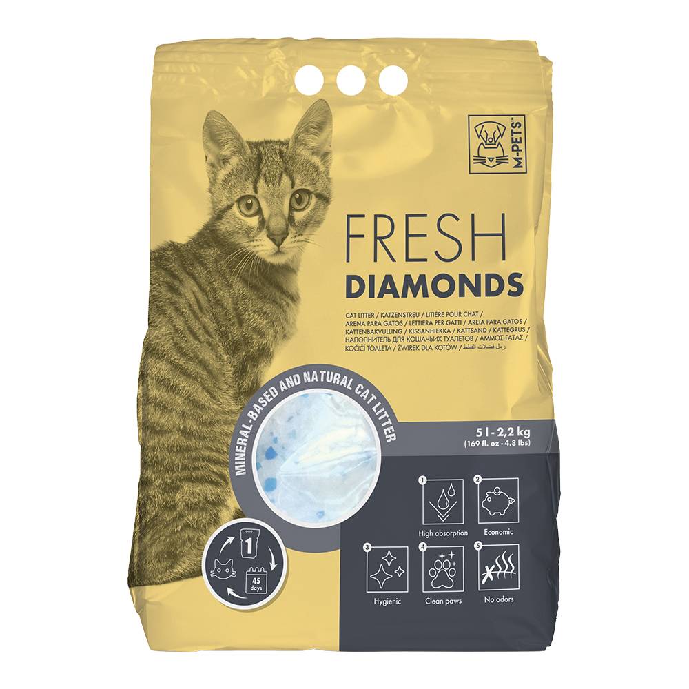 M-PETS - Fresh Diamonds Silica Gel Cat Litter 5L