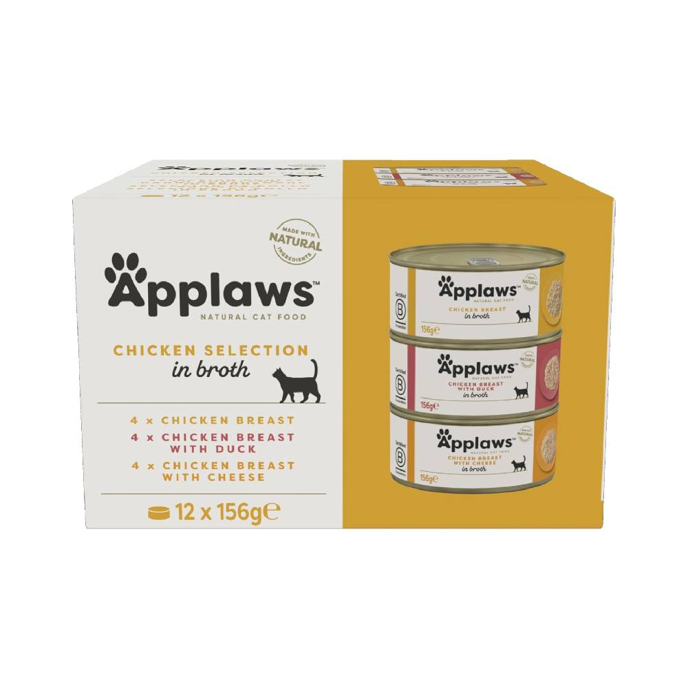 Applaws - Chicken Selection Multipack in Broth Cat Wet Food 12x156g