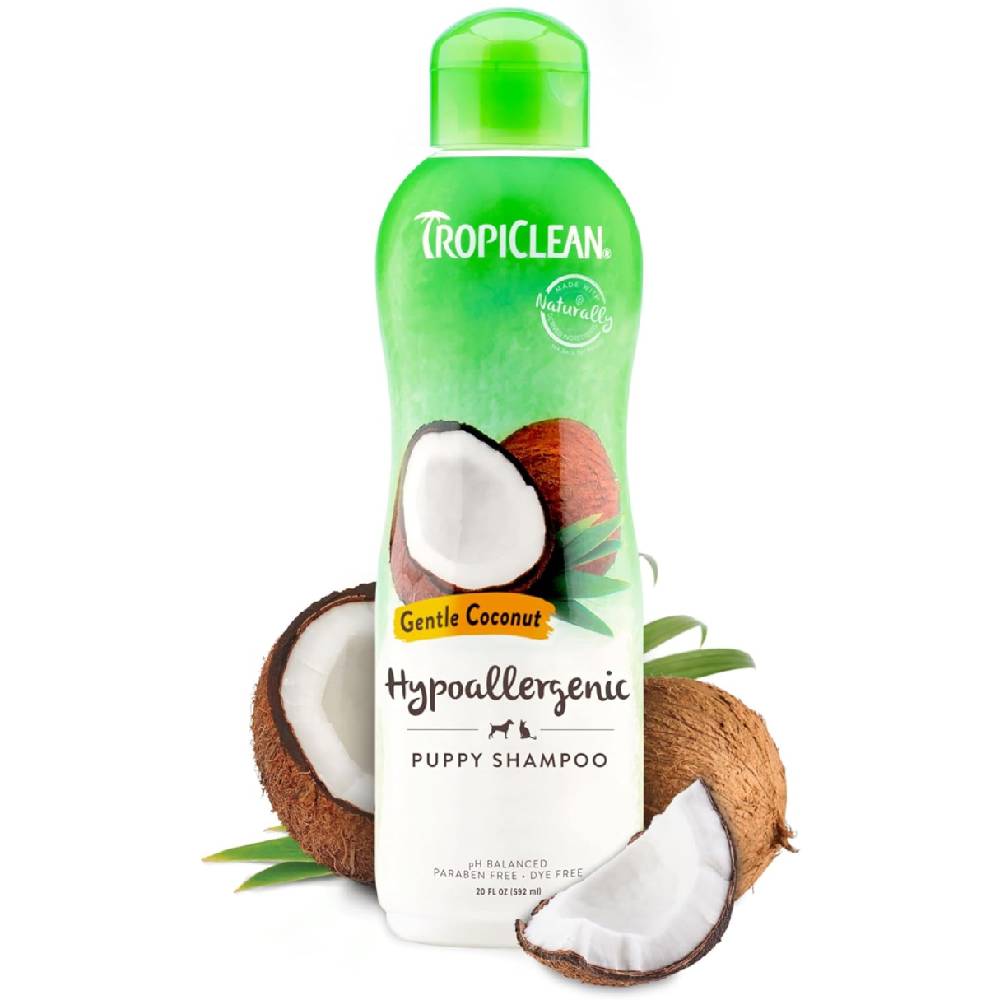 TropiClean - Gentle Coconut Hypoallergenic Puppy and Kitten Shampoo, 12oz