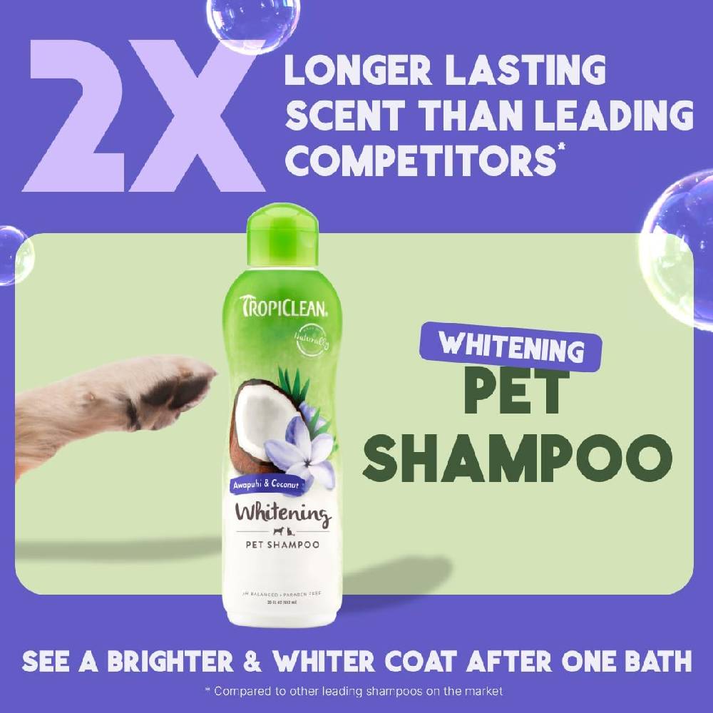 TropiClean - Awapuhi & Coconut Whitening Shampoo for Pets, 20oz
