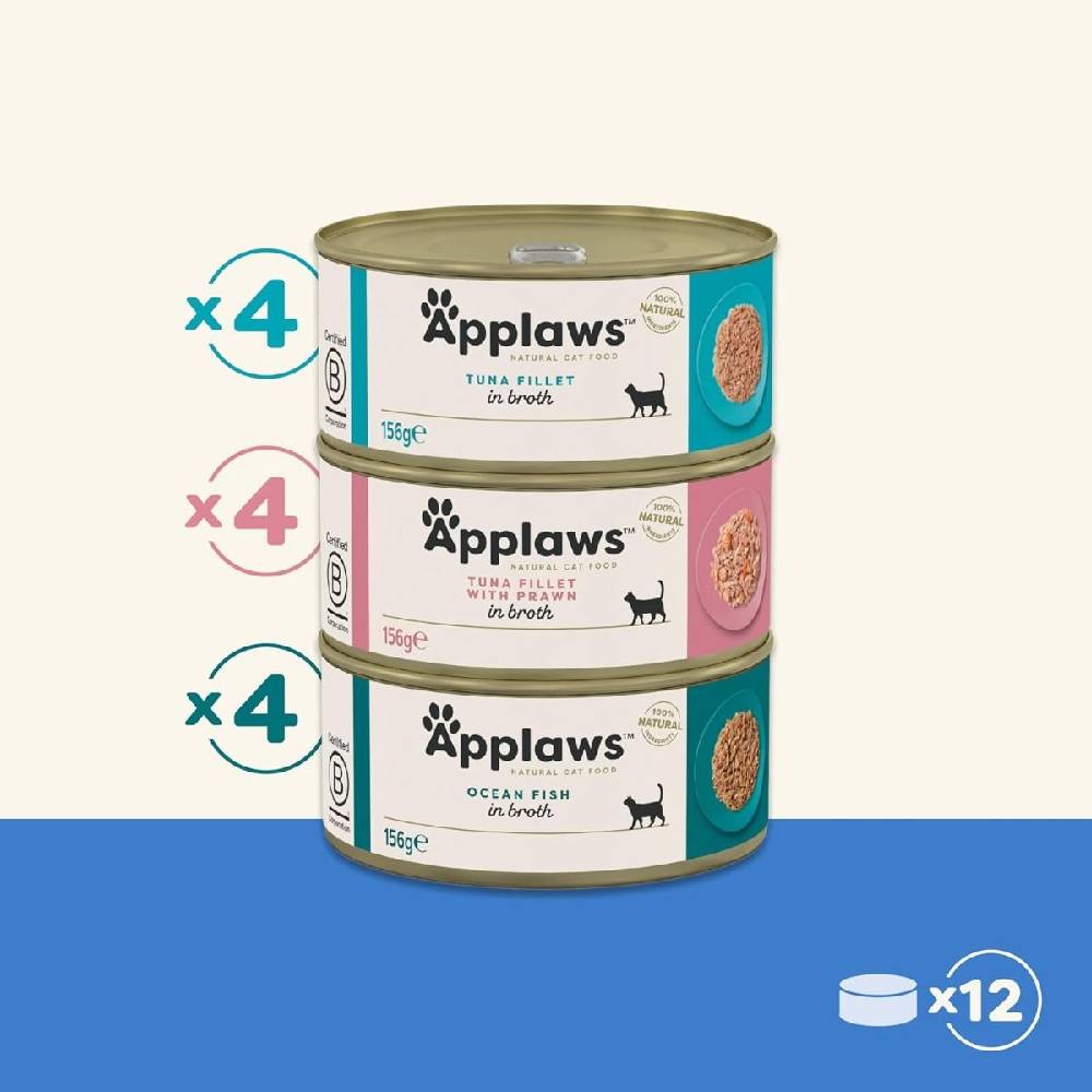 Applaws - Fish Selection Multipack in Broth Cat Wet Food 12x156g