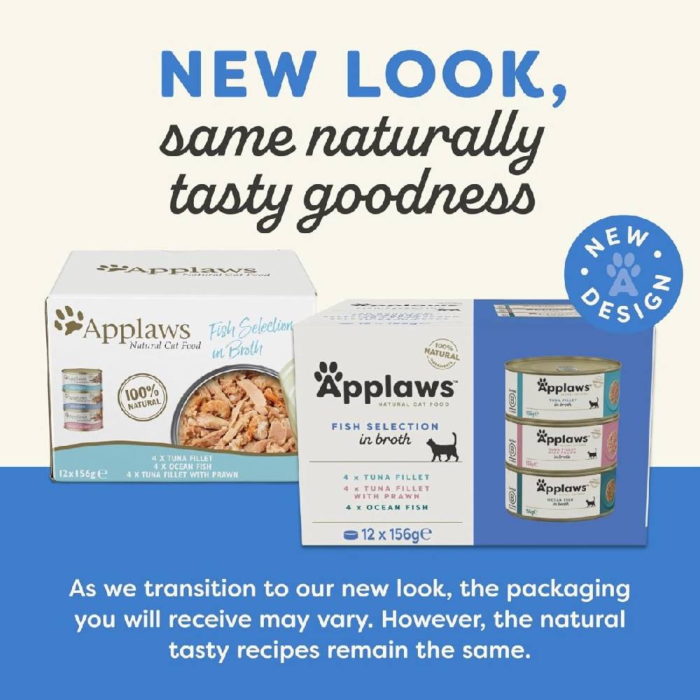 Applaws - Fish Selection Multipack in Broth Cat Wet Food 12x156g