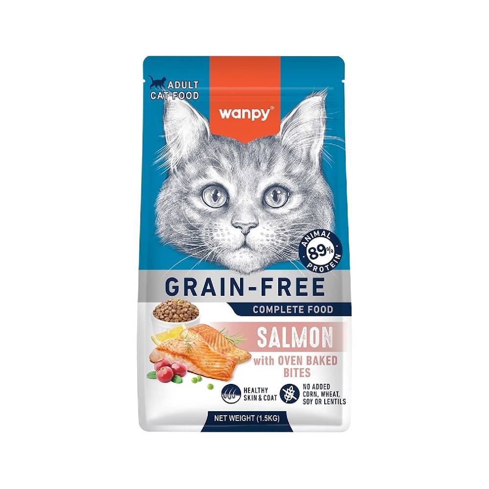 Wanpy - Grain Free Complete Food for Adult Cat – Salmon Recipe