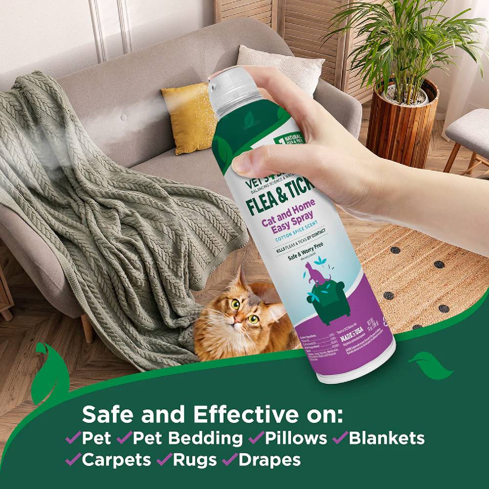 Vet’s Best - Flea and Tick Cat Easy Spray – Cotton Spice Scent, 14 oz.