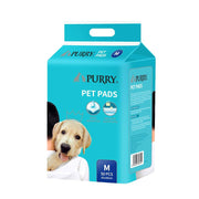 Purry - Pet Training Pads Quick Absorbent , Leak Proof And 5 Layer With Floor Sticker 45x60Cm-50Pcs