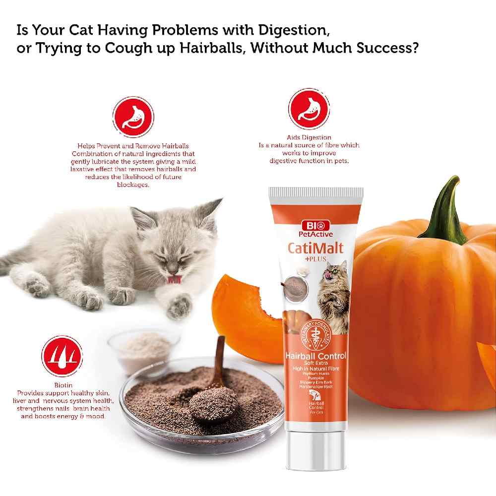 Bio Pet Active - Catimalt +Plus Hairball Control For Cats