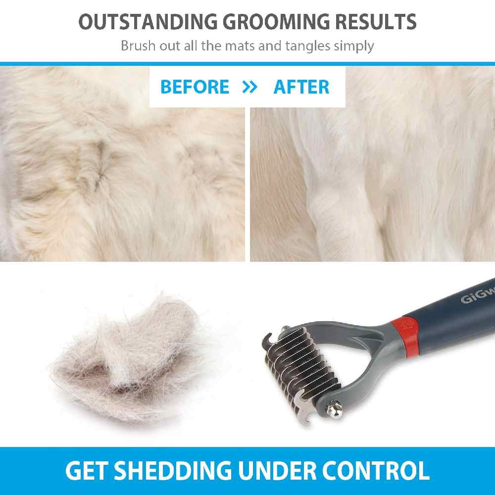 Gigwi - Dual Head Dematting Comb 17 Teeth for Dogs & Cats