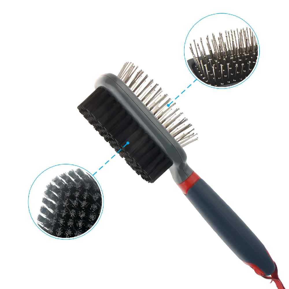 Gigwi - Double-Sided Brush Nylon Bristles & Pins for Dogs and Cats