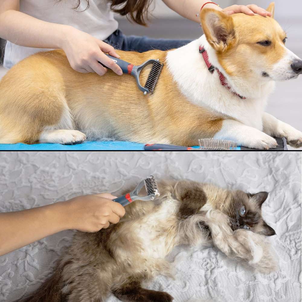 Gigwi - Dual Head Dematting Comb 11 Teeth for Dogs & Cats
