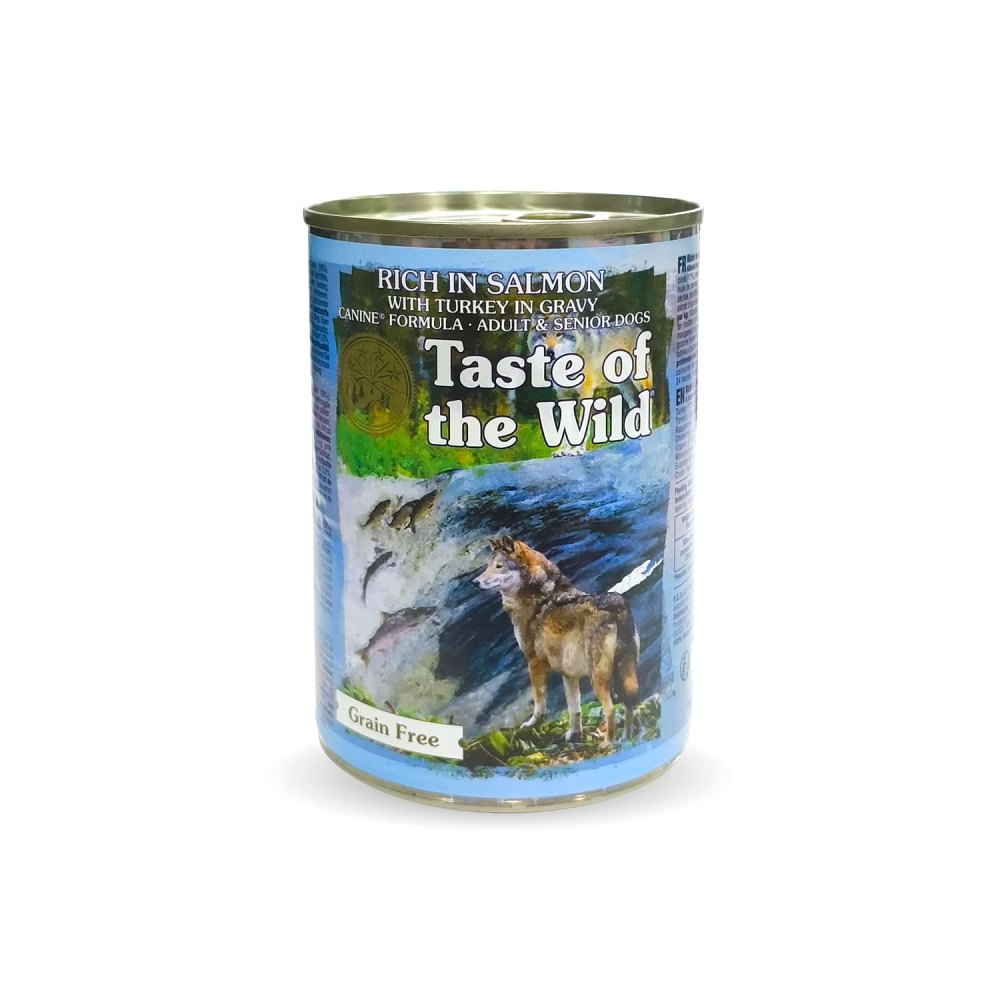 Taste of the Wild - Rich in Salmon with Turkey in Gravy for Adult and Senior Dogs – 390g
