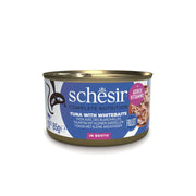 Schesir - Complete & Balanced Nutrition Wet Cat Food in Broth Can- Tuna With Whitebait - 85 G