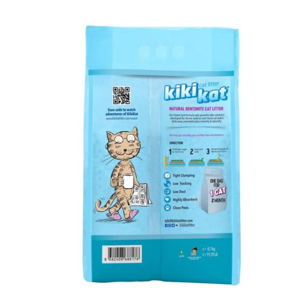 Kiki Kat - White Bentonite Clumping Cat Litter – Mountain Fresh - 20 L