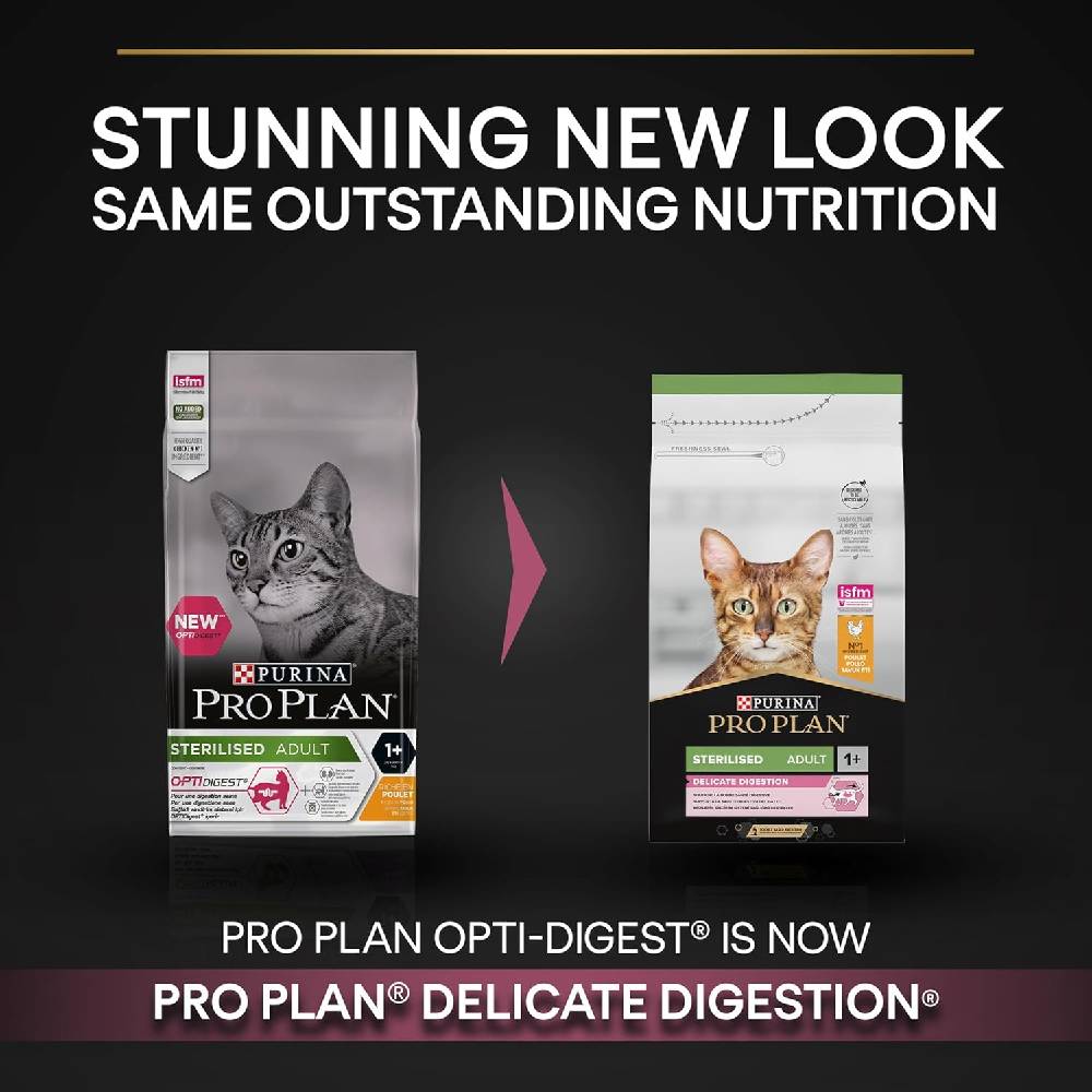 Pro Plan - Sterilised Adult Delicate Digestion Dry Cat Food With Chicken, 3 KG