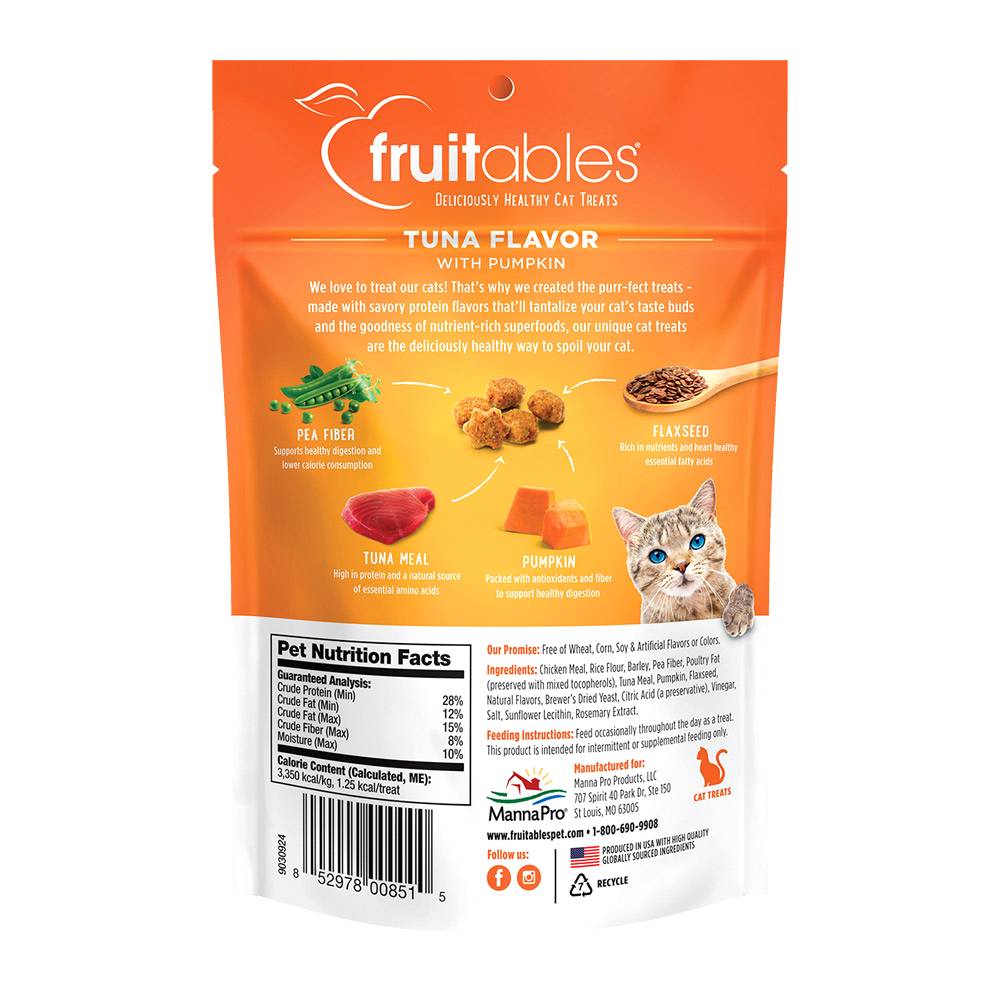 Fruitables Tuna Flavor With Pumpkin Cat Treats 70 G