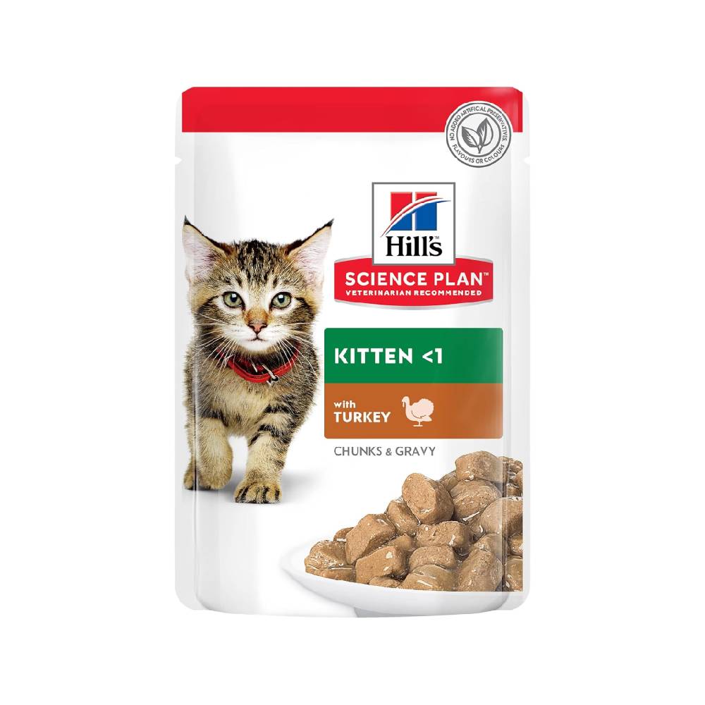 Hill’s Science Plan Tender Chunks In Gravy Kitten Turkey 85g