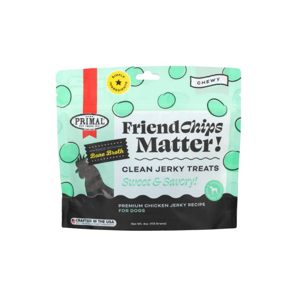 Primal - FriendChips Matter - Chicken with Broth Jerky Treat 4oz