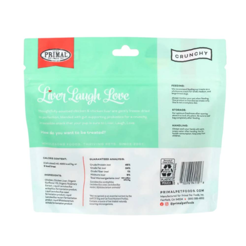 Primal - Liver, Laugh, Love - Simply Chicken Freeze-Dried Treat 1.5oz