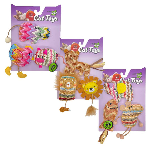 FOFOS - Interactive Chic Cat Toy 3-Pack - Engaging Playset for Active Cats