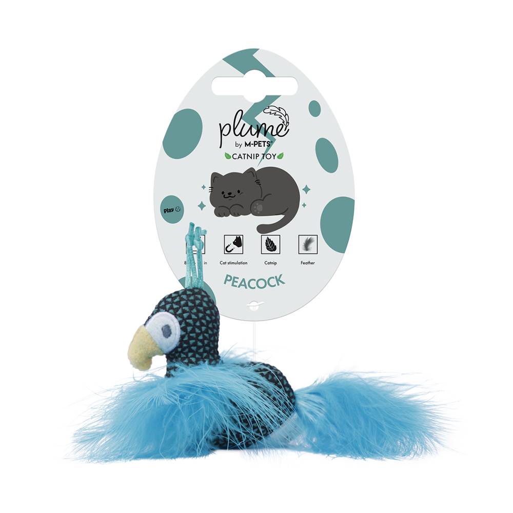 M-PETS Plume Catnip Cat Toy | Feather Bird Toy for Cats | 3 Designs
