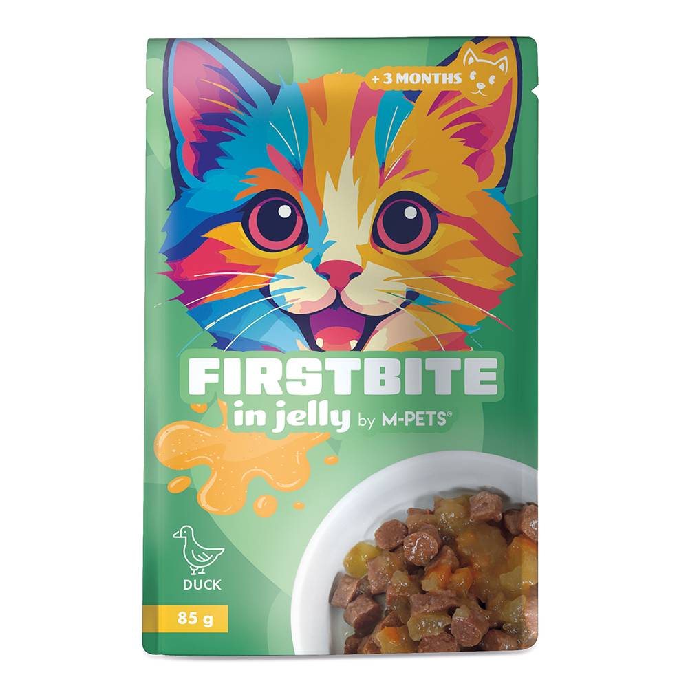 M-PETS Firstbite Cat Wet Food Pouches in Jelly | 85g – 8 Flavours