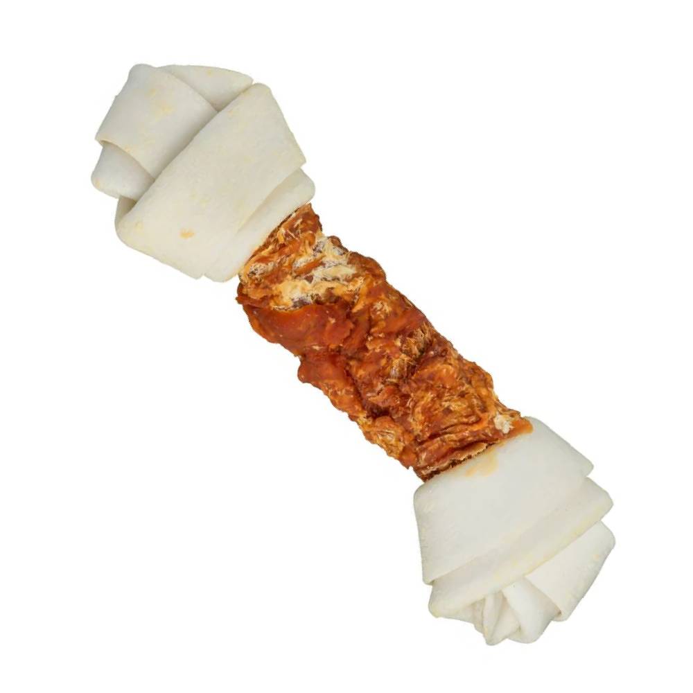 Trixie - Denta Fun Knotted Chicken Chewing Bone Dog Treat - 220G