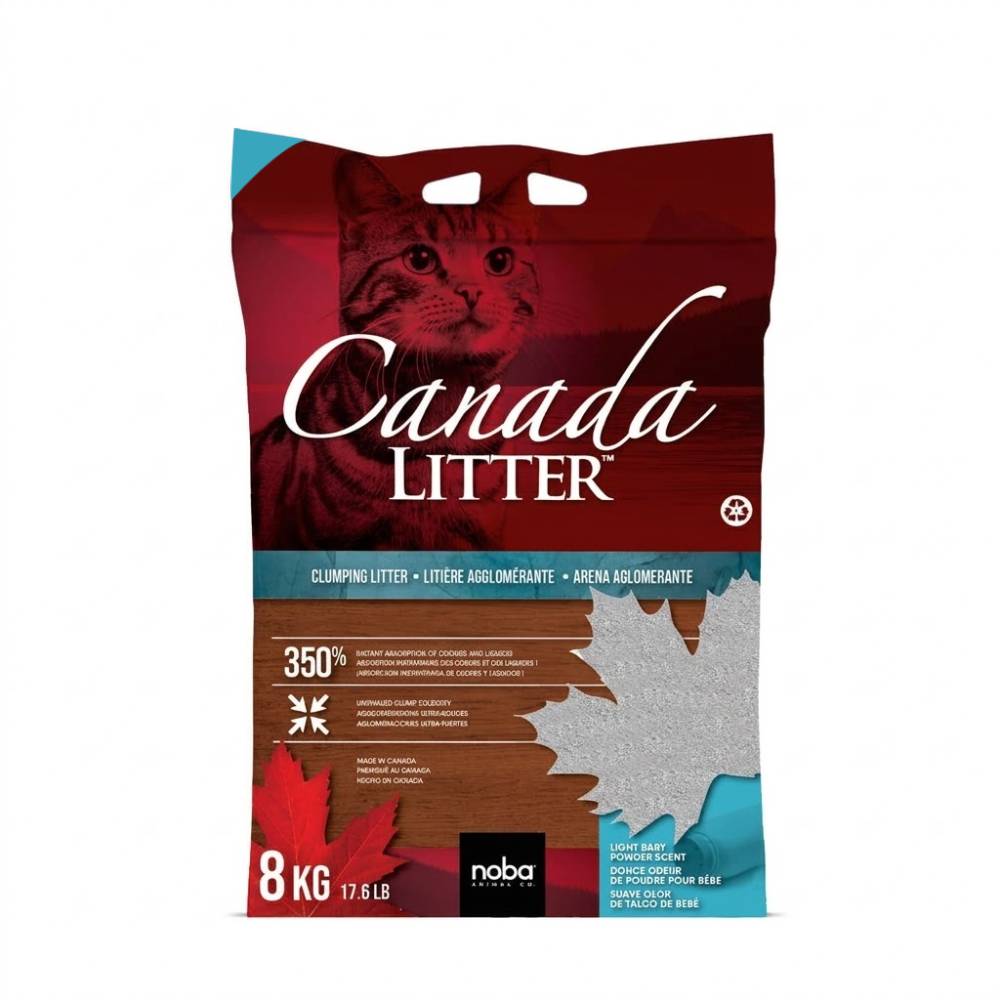 Canada Litter Baby Powder Clumping Cat Litter – Sodium Bentonite, 350% Absorption
