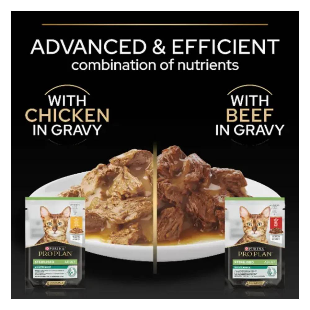 Purina - Pro Plan Cat Sterilised Adult Maintenance Beef & Chicken (10 x 85g)