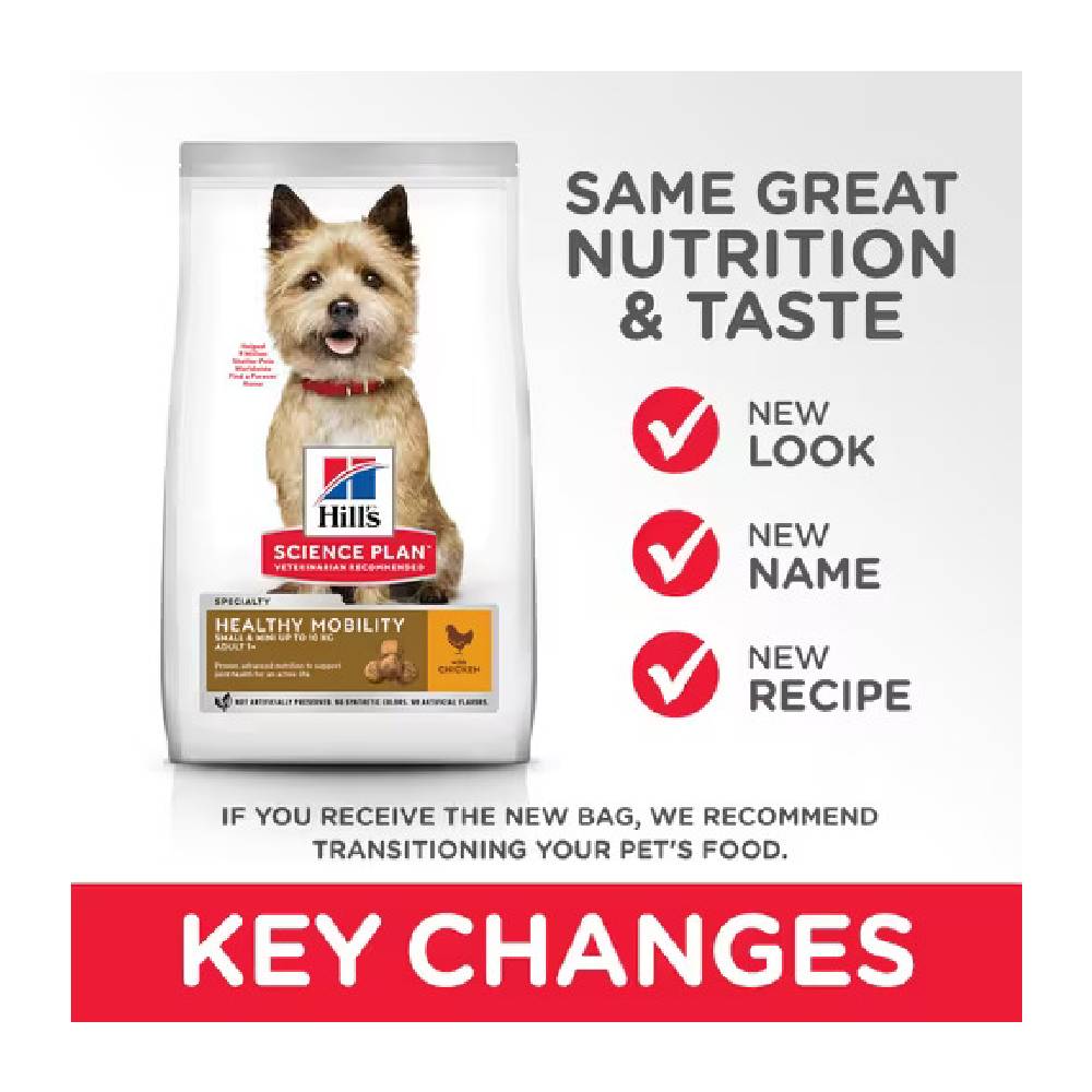 Hill’s - Science Plan Healthy Mobility Small & Mini Adult Dog Food With Chicken (1.5Kg)