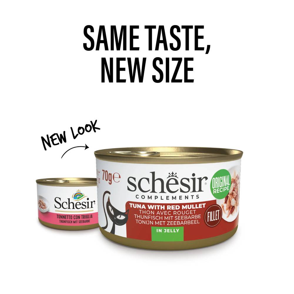 Schesir Tuna with Red Mullet Cat Wet Food in Jelly | Grain-Free, High-Protein | 70g Can