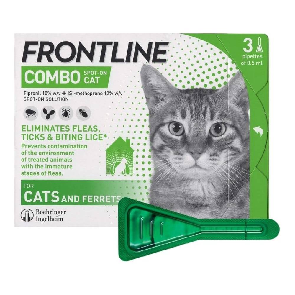 Frontline Combo Spot-On Flea & Tick Treatment for Cats & Dogs