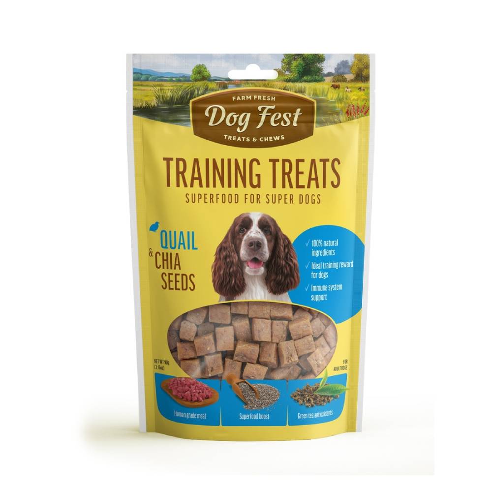 Dog Fest Quail & Chia Seeds Training Treats for Dogs | 90g