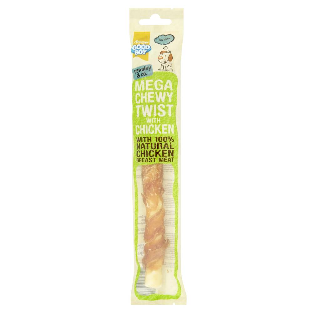 Goodboy Mega Chewy Chicken Twist Dog Treat – 70g | Rawhide Chew