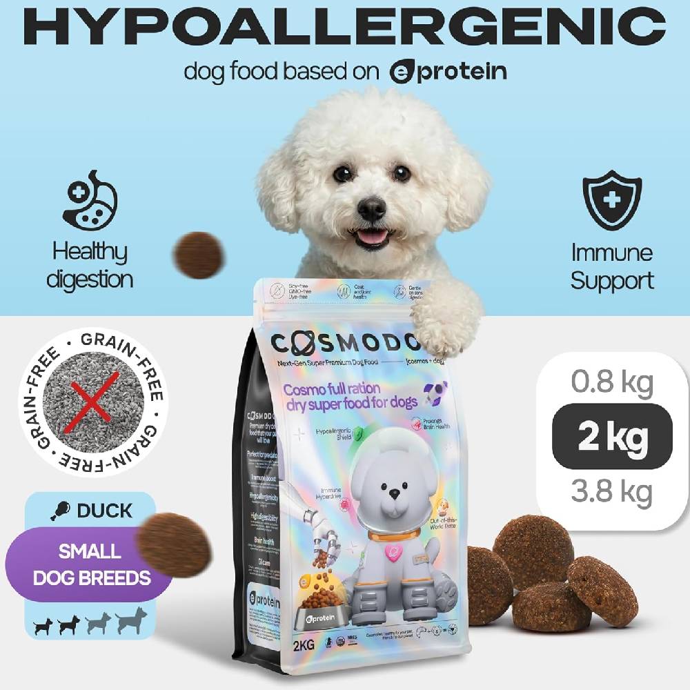Cosmodog Duck Grain-Free Dry Dog Food – Small Breed | 2kg
