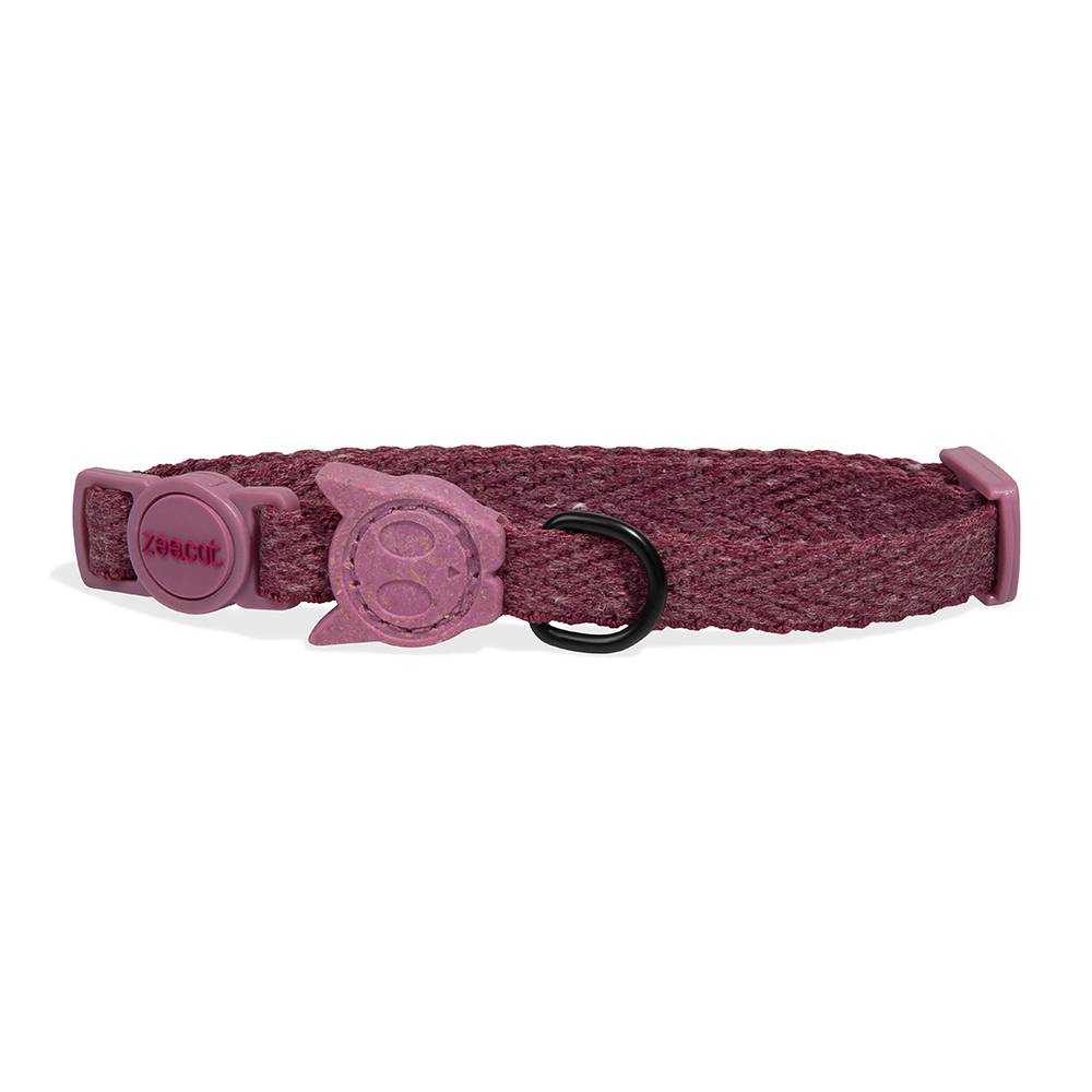Zee.Cat Naturals Cat Collar – Flax Linen & Natural Fibre, Adjustable 20–30cm