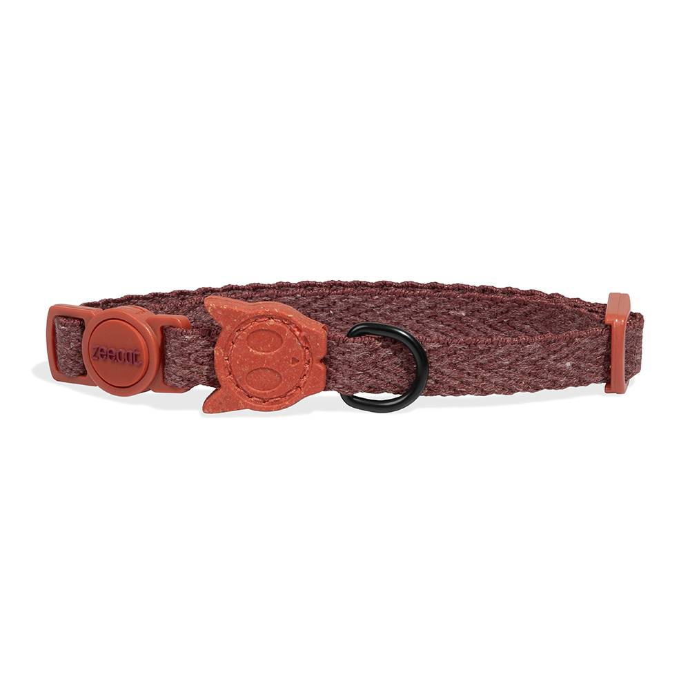 Zee.Cat Naturals Cat Collar – Flax Linen & Natural Fibre, Adjustable 20–30cm