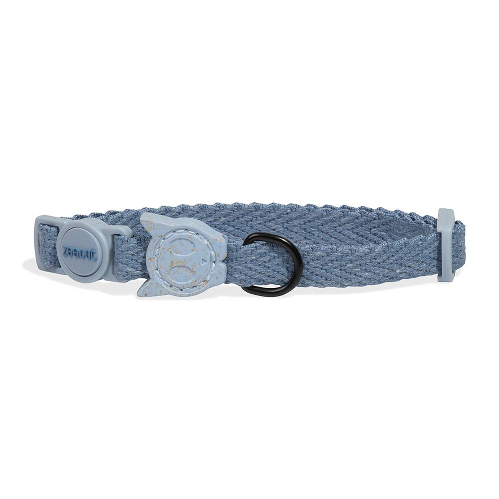 Zee.Cat Naturals Cat Collar – Flax Linen & Natural Fibre, Adjustable 20–30cm