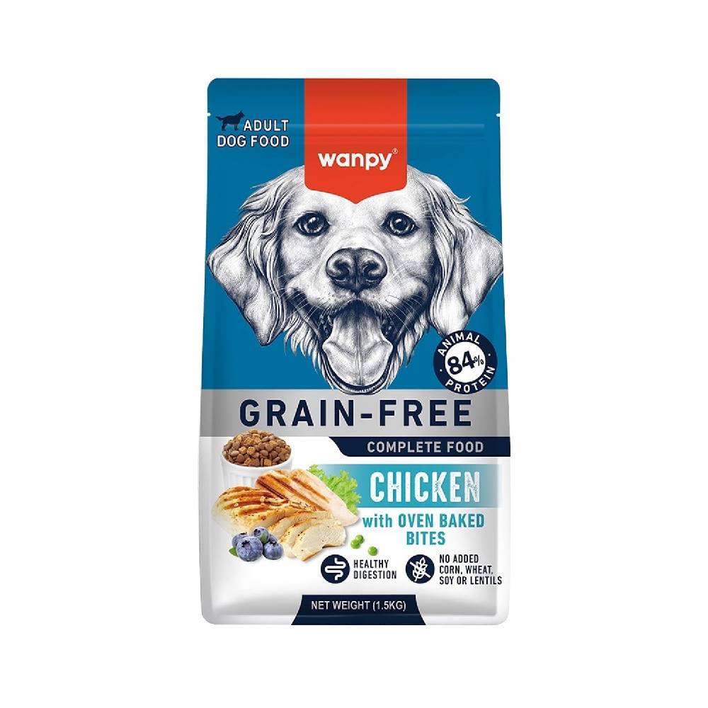 Wanpy Grain Free Adult Dog Food – Chicken Recipe, 1.5 kg