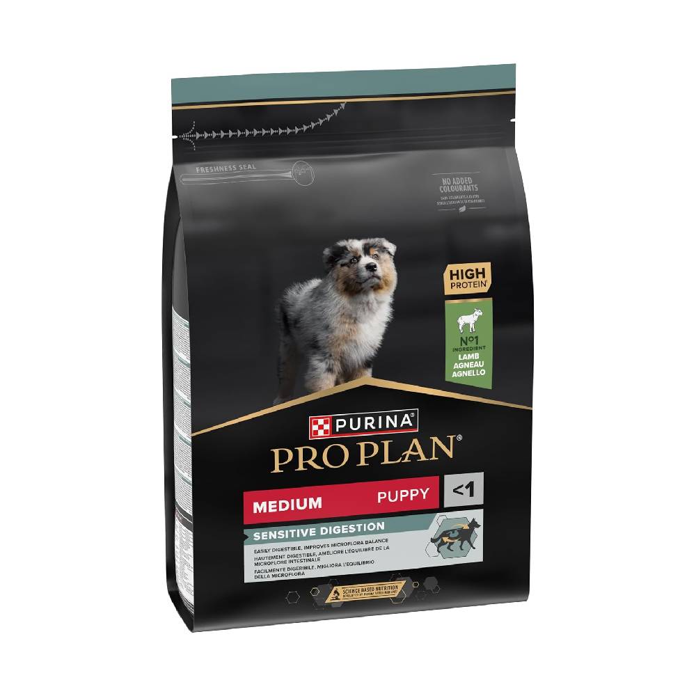 Purina Pro Plan Medium Puppy Sensitive Digestion Dry Dog Food – Lamb 3kg