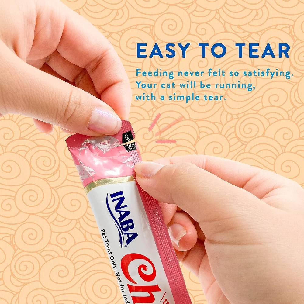 Inaba Churu Cat Treat – Tuna Recipe with Crab Flavor, 4 Tubes (56g)