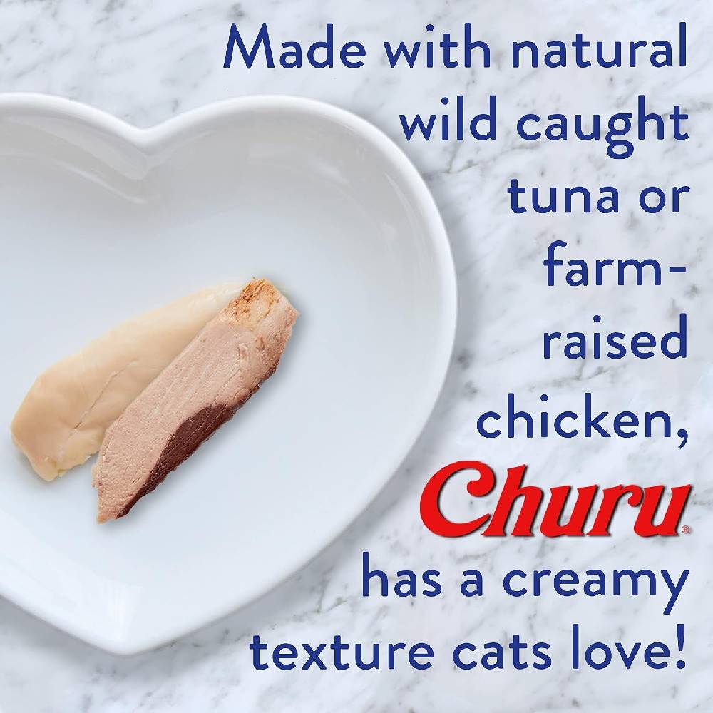 Inaba Churu Cat Treat – Tuna with Scallop Recipe, 4 Tubes (56g)
