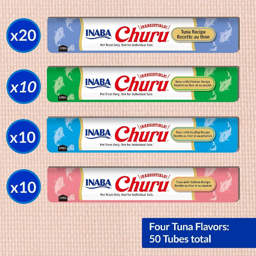 Inaba Churu Tuna Varieties Cat Treat – 50 Tubes (700g)