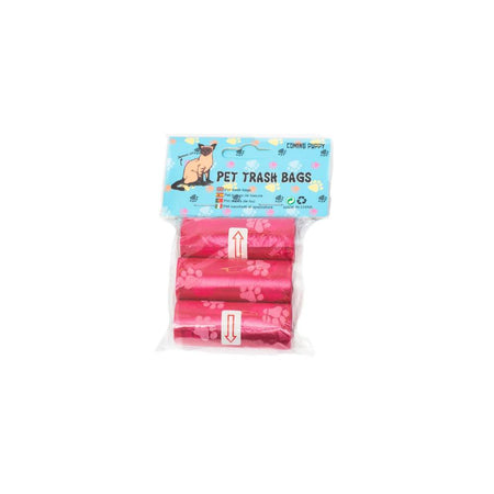 Dog Poo Bags – 3 Rolls of 10 sheets, Pink color