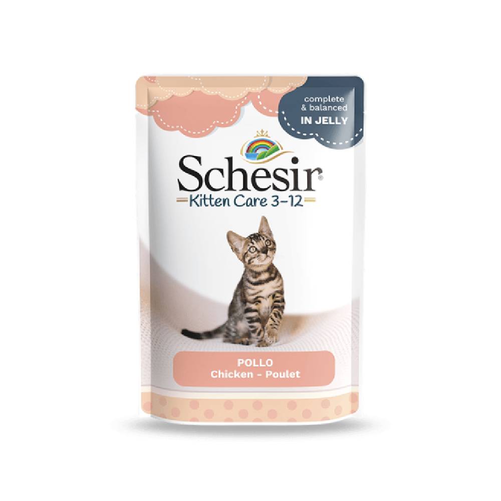 Schesir Kitten Jelly Chicken Fillets Pouch 85g