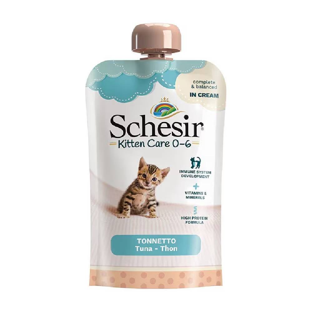 Schesir - Kitten Pouch Cream 0-6 Tuna Wet Food 150G