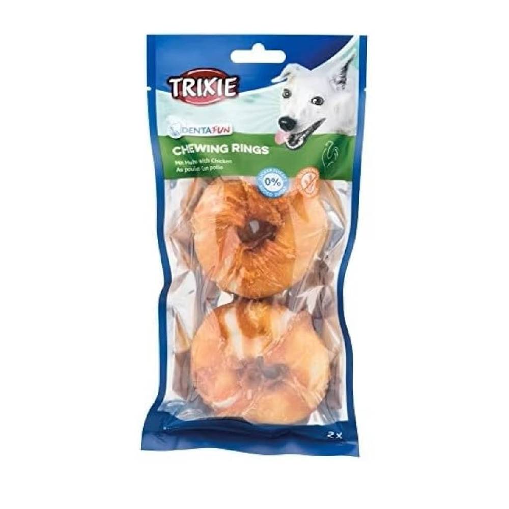 Trixie Denta Fun Chicken Dental Rings for Dogs 110g