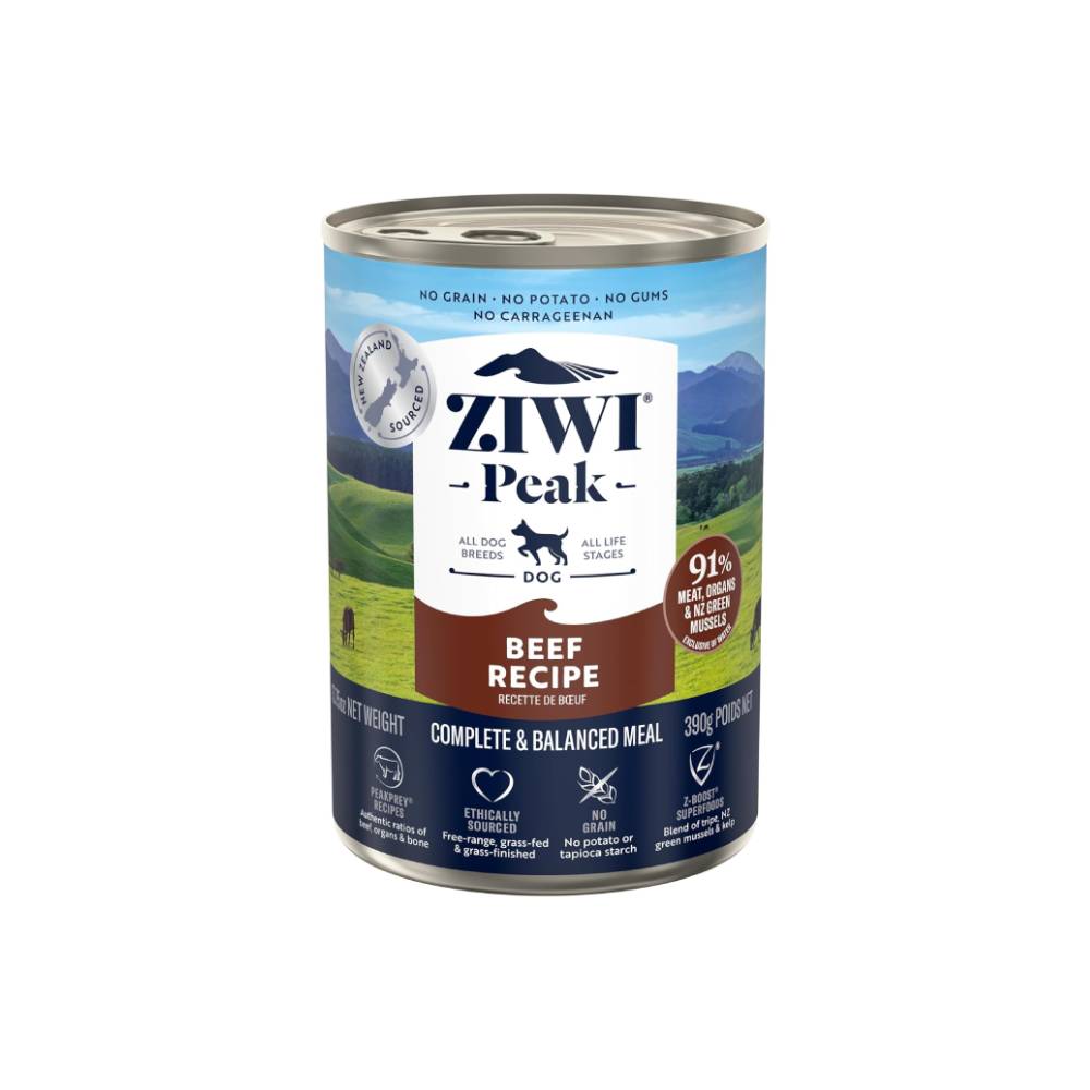 Ziwi Peak Beef Recipe Canned Dog Food 390 g