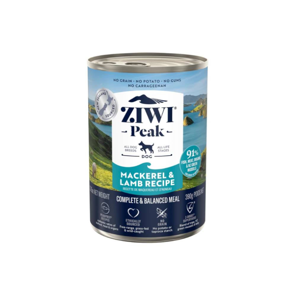 Ziwi Peak Mackerel & Lamb Canned Dog Food 390 g