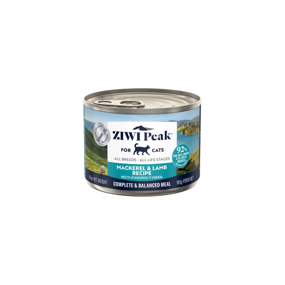 Ziwi Peak Mackerel & Lamb Canned Cat Food 185 g