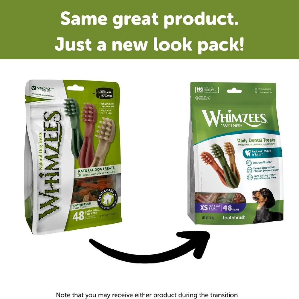 WHIMZEES Toothbrush Star Dental Dog Chews | Size Options